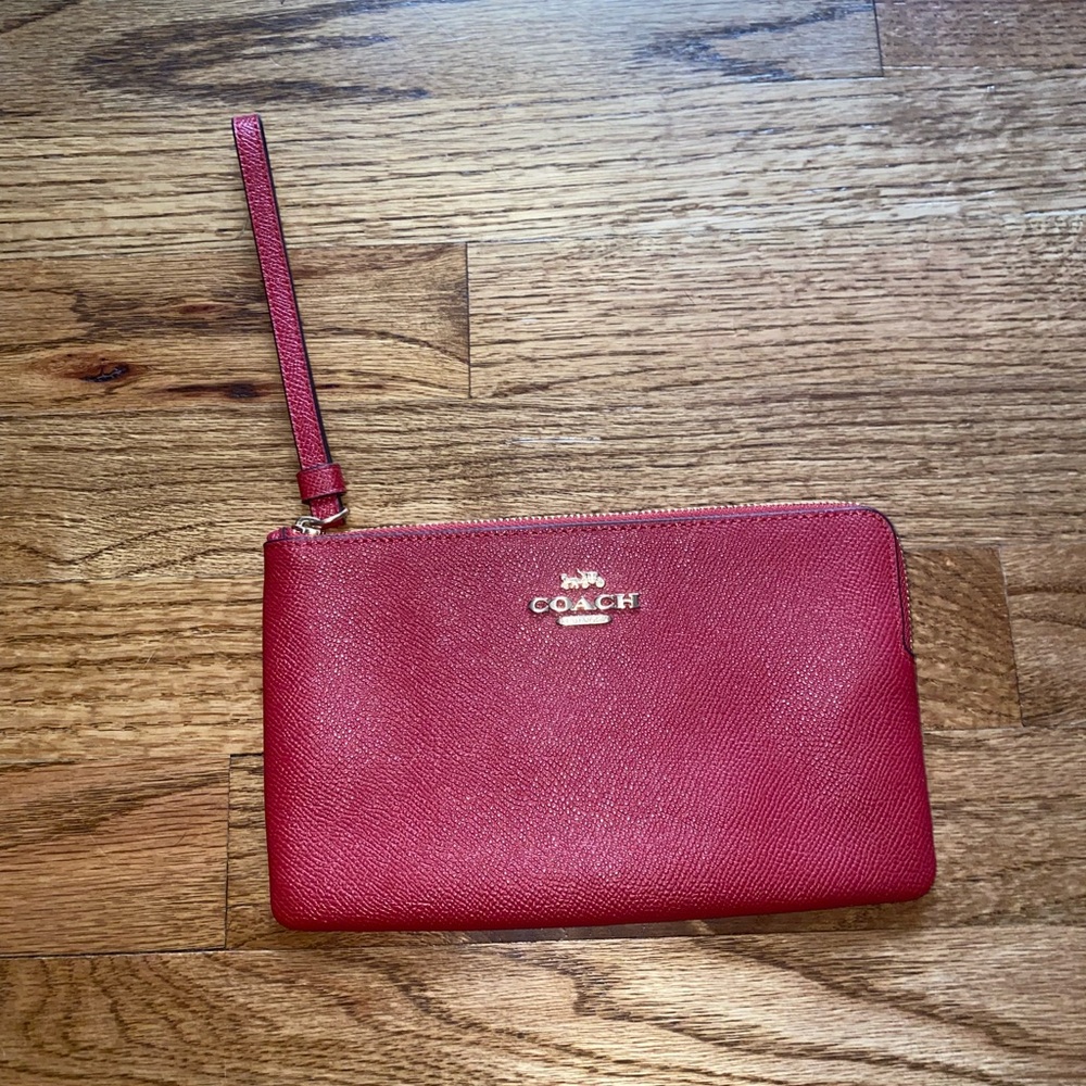 Red coach wristlet